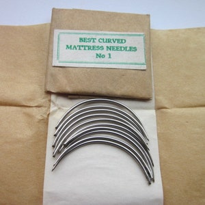 10 Upholstery Leathercraft Curved Needles: Chrome Plated Sewing Needles