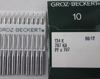 GROZ-BECKERT 134 K/556KH/135X9/797KH Sewing Machine Needles - Size 12/80