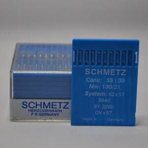 10 Schmetz 5640/ 62 x 57/ DV x 57, Nm 130/21, Canu 33:30, naaimachinenaalden
