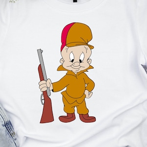 Fichier de coupe Elmer Fudd SVG, fichier de coupe SVG Hunter, chasse, personnage de dessin animé de Bugs Bunny, Clipart, PNG, téléchargement immédiat