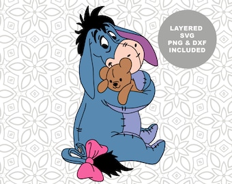 Eeyore SVG Cut File: Winnie the Pooh Clipart (PNG, DXF, Instant Download)