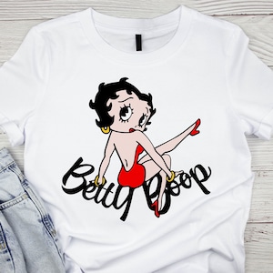 Betty Boop SVG-Schnittdatei, Retro Cartoon-Figur, Comic-Figur, Clipart, PNG, Sofort Download
