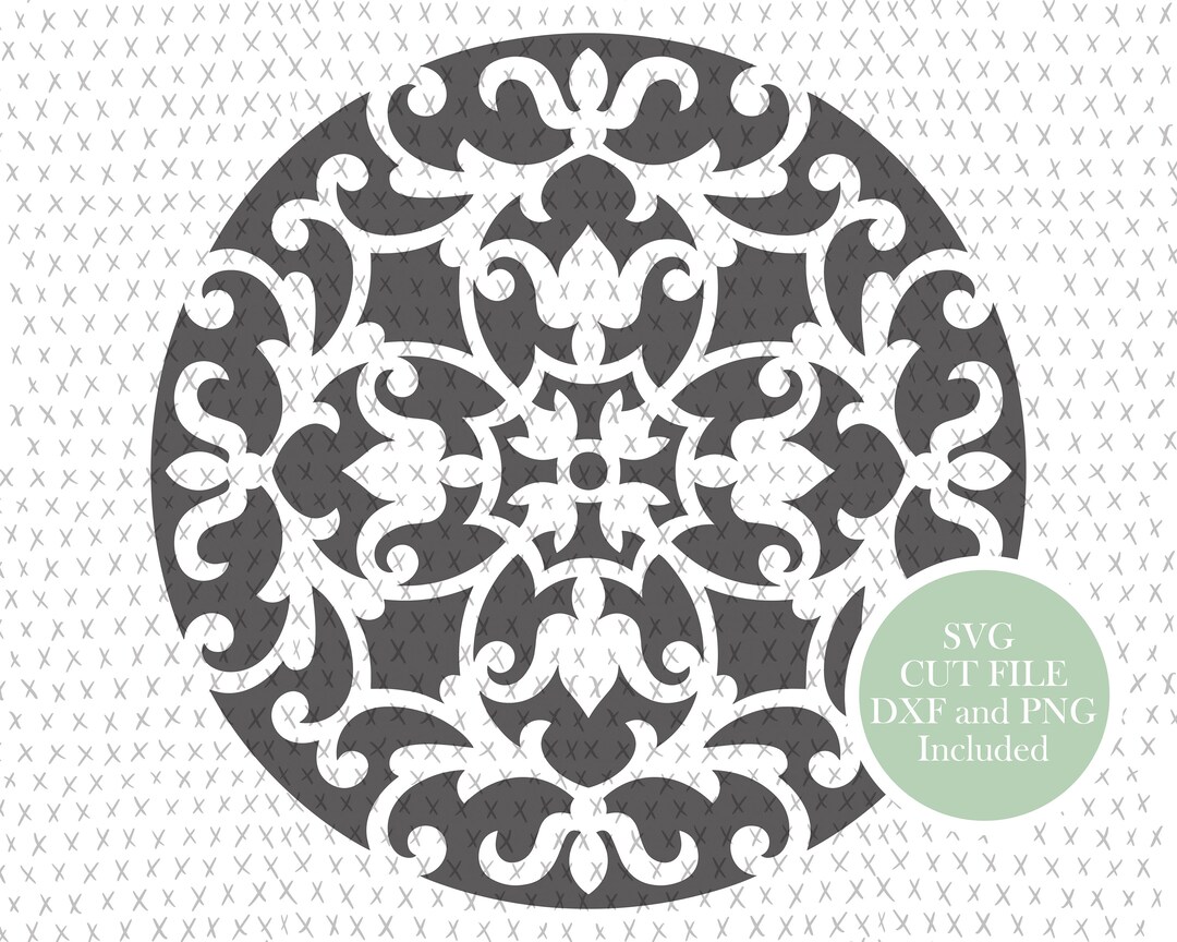 Round Swirley Pattern SVG Cut File, Swirl Pattern, Floral, Decorative