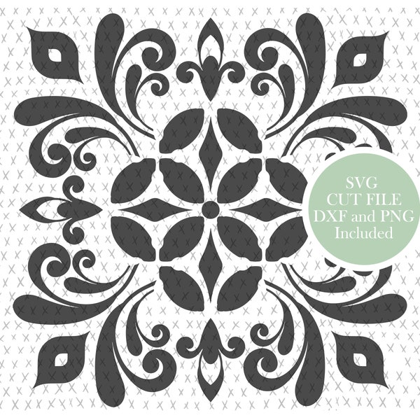 Tile Pattern SVG Cut File, Greek, Portuguese, Decorative Clipart, PNG, Instant Download