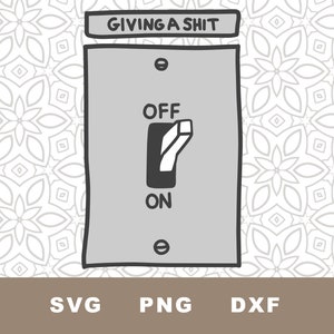 Émotion, interrupteur d'éclairage, fichier coupé SVG, foutre le bordel, interrupteur électrique, dessiné à la main, style de croquis, Clipart, PNG, téléchargement immédiat