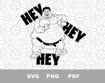 Fat Albert SVG Cut File, Clipart, PNG, PDF, Sublimation image, Instant Download