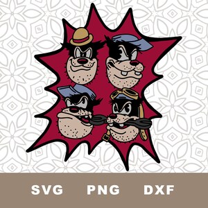 Peg leg Pete SVG Cut File, vintage cartoon, Clipart, villain cat clipart, PNG, Instant Download