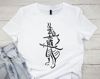 Tatuaje samurái SVG: Clipart de guerrero japonés bushido (descarga digital)