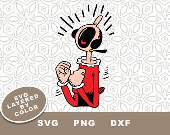 Olive Oyl SVG Cut File: Popeye Clipart, PNG (Instant Download)