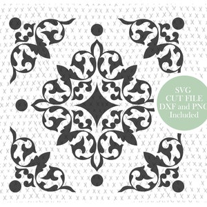 Kachelmuster SVG geschnitten Datei, griechisch, portugiesisch, dekorative Clipart, PNG, Instant Download