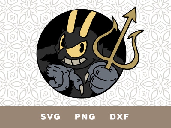 Devil From Cuphead SVG Cut File, Clipart, PNG, Old Scratch