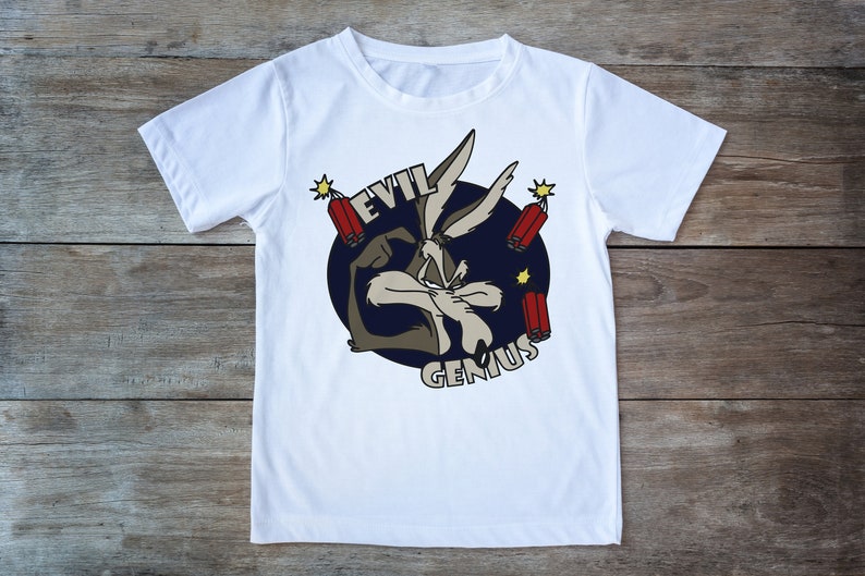 Wile E Coyote SVG Cut File, Evil Genius , Clipart, PNG, Instant Download, sublimation image image 3