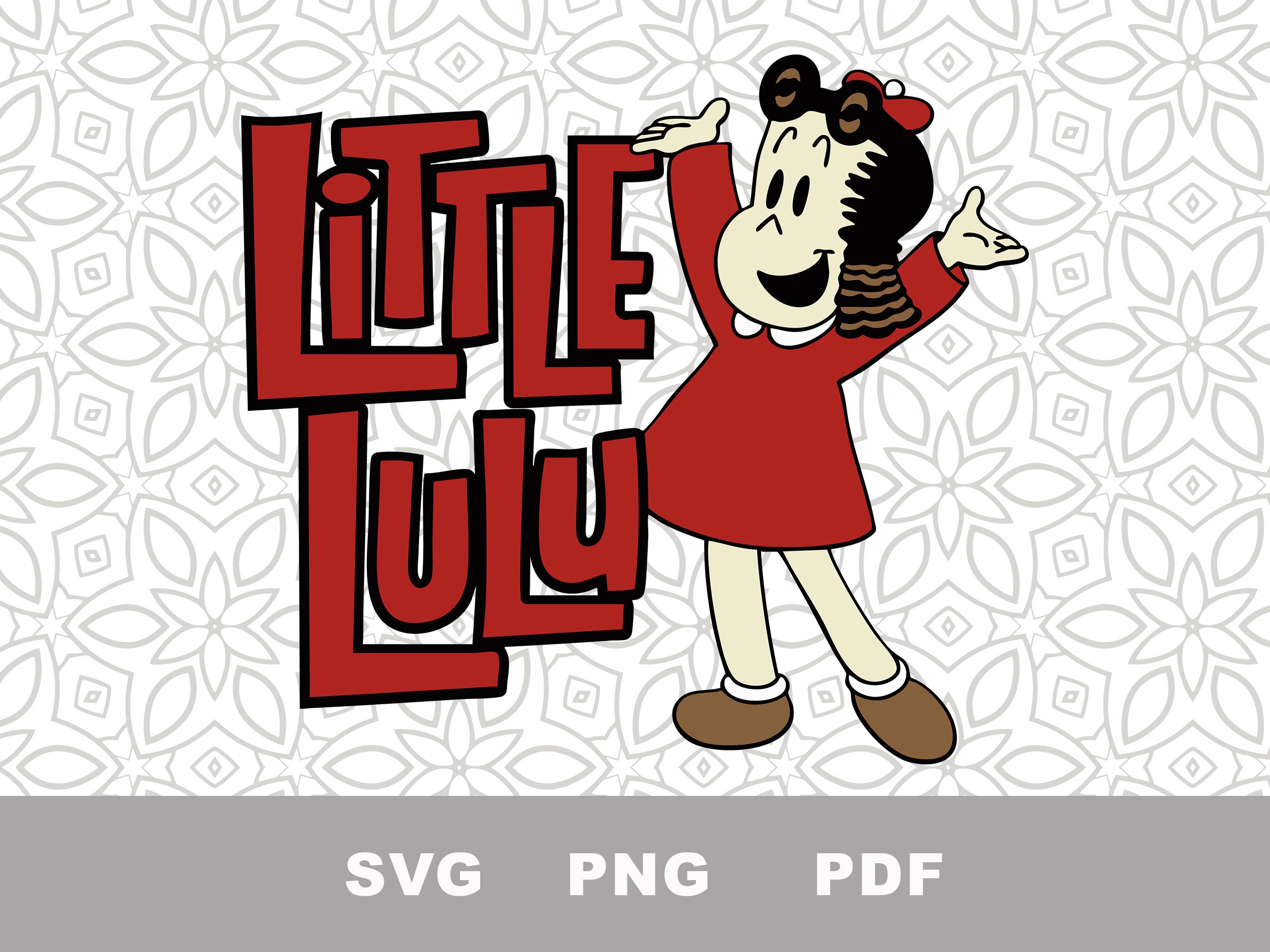 Little Lulu SVG Cut File, Clipart, PNG, PDF, Sublimation Image