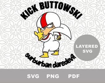 Kick Buttowski SVG Cut File, Clipart, PNG, PDF, Sublimation image, Instant Download