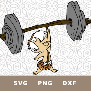 Bamm Bamm Flintstones SVG Cut File: Baby Boy Clipart (Instant Download)