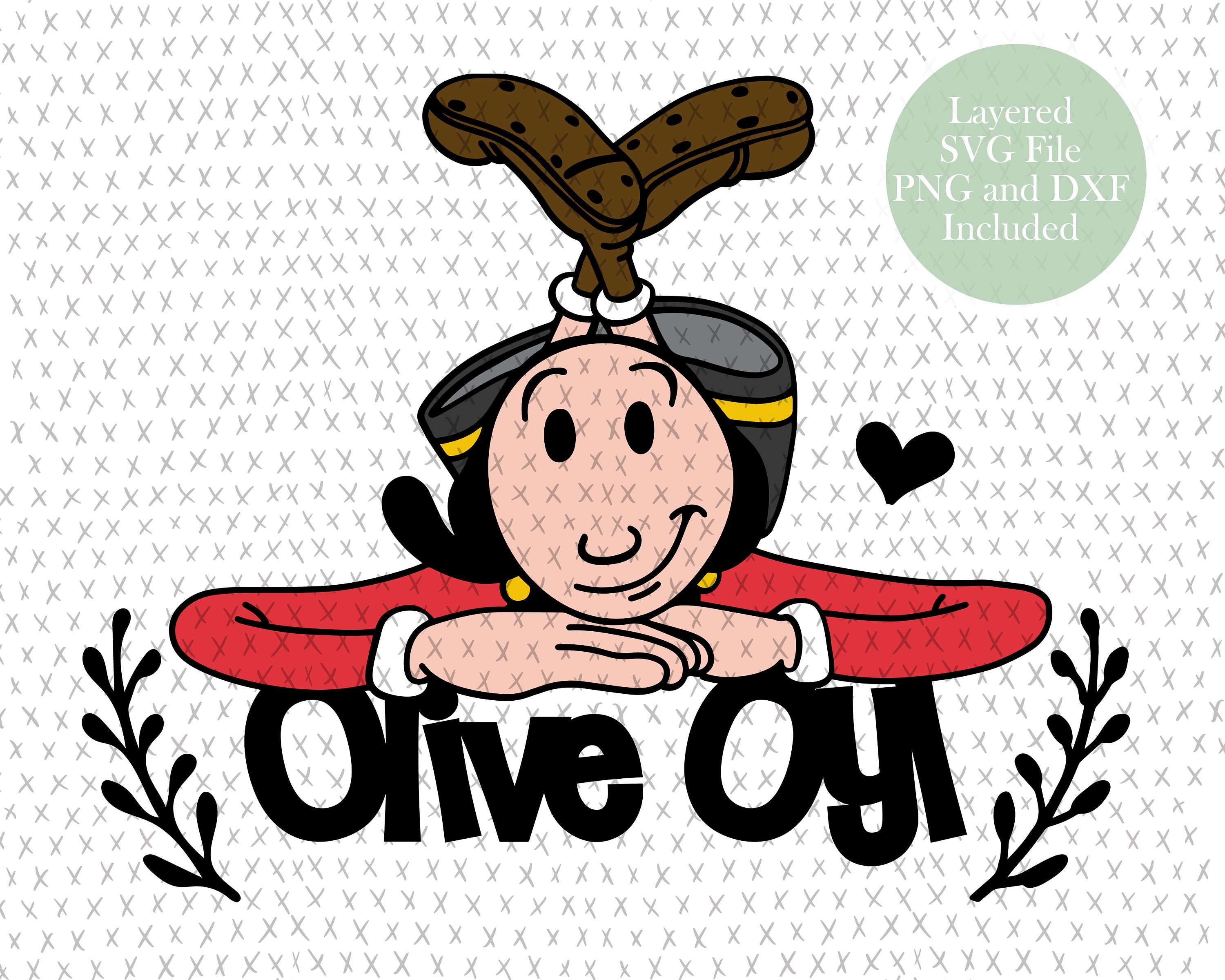 Olive Oyl SVG Cut File: Popeye Clipart, PNG (instant Download) - Etsy