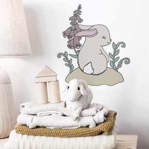 Baby rabbit SVG Cut File, Woodland Animal, bunny, forest animal, Woodland forest scene, Gender Neutral, Clipart, PNG, Instant Download