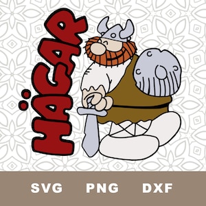Hagar the Horrible SVG Cut File, Viking, Cartoon Character, Comic Character, Clipart, PNG, Instant Download