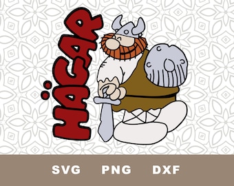 Hagar the Horrible SVG Cut File, Viking, Cartoon Character, Comic Character, Clipart, PNG, Instant Download
