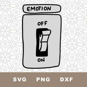 Emoción en el interruptor de luz apagado Archivo de corte SVG, Salud mental, Apagado del interruptor eléctrico, Dibujado a mano, Estilo de boceto, Imágenes Prediseñadas, PNG, Descarga instantánea