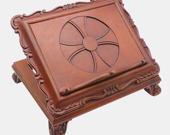 Pupitre sacré artisanal pour les chants « Ave Verum », XXe siècle - Pupitre de musique ancien - Italie - 1800-1850