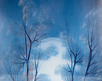 Roti P. F. - "Nachtlandschap" (Trichromatische beweging) Acryl op canvas - 62 x 47 cm