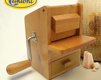 Cantoni - Vintage Parmezaanse kaasrasp met slinger, origineel, jaren 60 - Hout