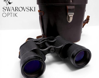 Vintage Habicht verrekijker van Swarovski Optik K.G. 7x42 + originele koffer - 1940-1950 - Gemaakt in Oostenrijk