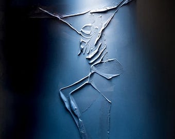 Roti P. F. - "Kruisbeeld" (Trichromatische Beweging) Acryl op canvas - 62x46,2 cm