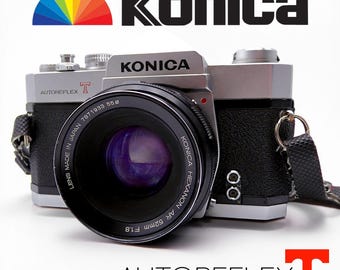 Konica Autoreflex T met Konica Hexanon AR 52 mm f/1.8 objectief (jaren 60) Analoge camera
