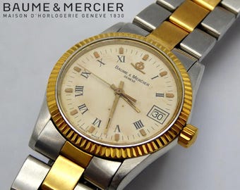 Baume & Mercier Men's Watch - Mod. "Date" Steel/Gold - Ref. 5188