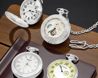 Set van 3 Savonette zakhorloges - Model "Rethyo, Esprit du Temps, Chicago, Carlston and Co" - 1980-1989