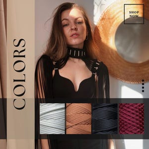 Peut inclure: Quatre bobines de cordon de diff&eacute;rentes couleurs&nbsp;: blanc, marron, noir et bordeaux. Le cordon est &eacute;pais et a une surface textur&eacute;e. Le texte &laquo;&nbsp;SHOP NOW&nbsp;&raquo; est dans le coin sup&eacute;rieur droit de l&rsquo;image. Le texte &laquo;&nbsp;COLORS&nbsp;&raquo; est sur le c&ocirc;t&eacute; gauche de l&rsquo;image.