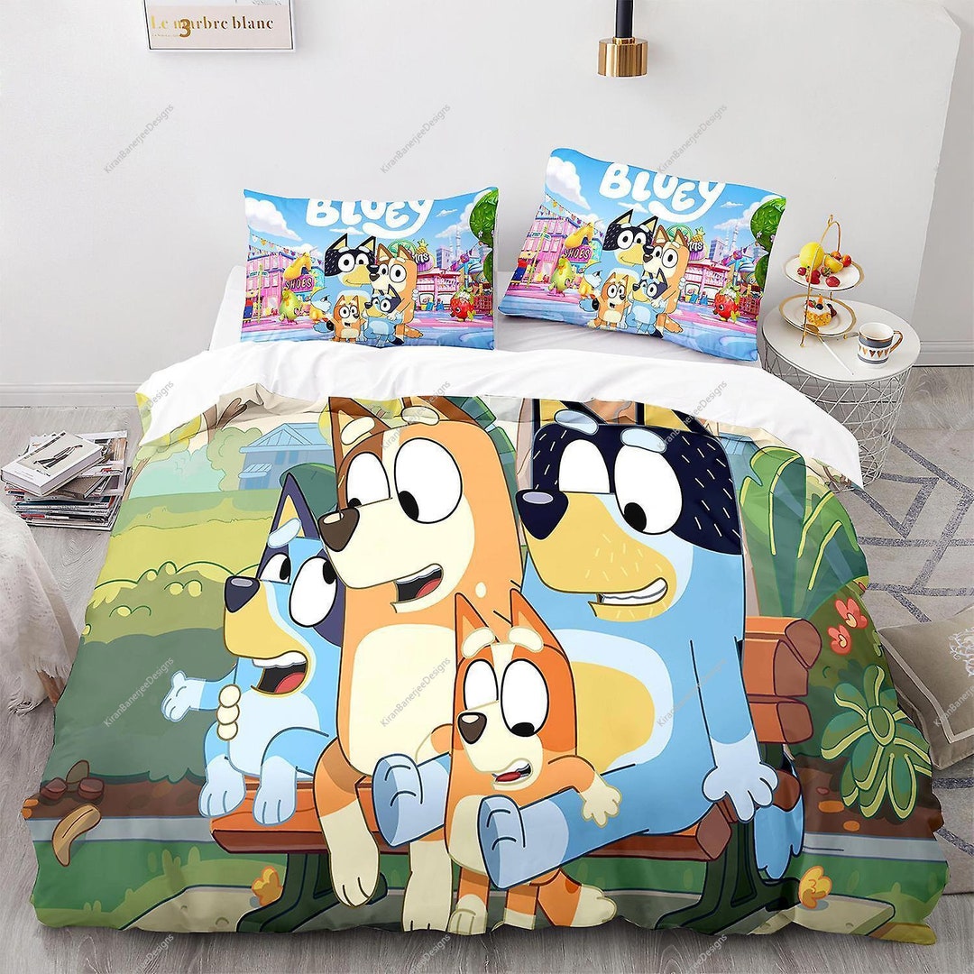 Bluey Bedding Set Bluey Family Birthday Theme Bluey and Etsy