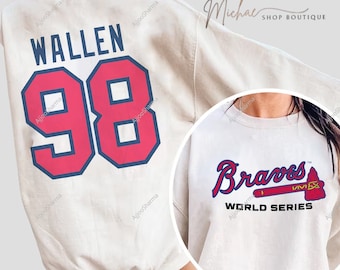 98 Braves Song Morgan Wallen Bull Braves Baseball 2 Sides Shirt