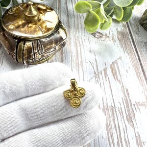 Brass charm, brass pendant for macrame in four colors