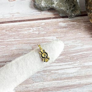 Brass charm, brass pendant for macrame in two colors