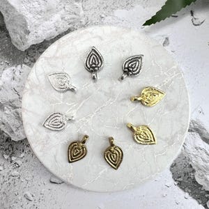 Brass Charm, Brass Pendant Drop for Macrame in four colors