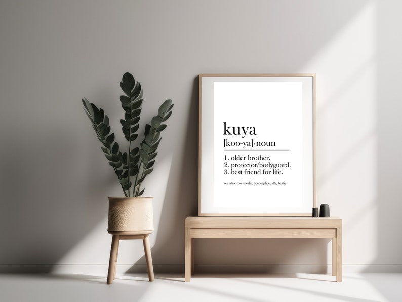 Kuya Filipino/tagalog Older Brother Gift Printable Gift Etsy Australia