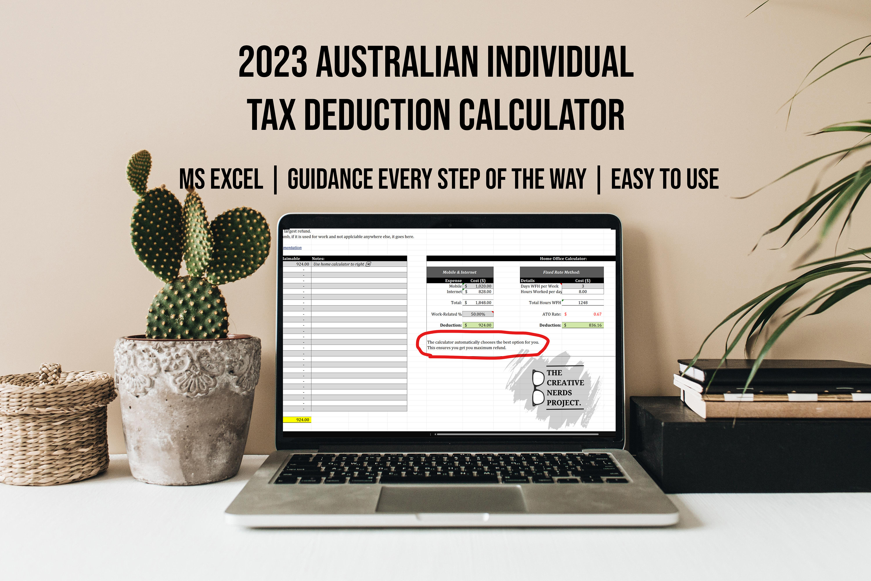 Australian Individual Tax Deductions Checklist & Calculator 2023 Excel