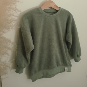 Oversized Sweater aus French Terry oder Frotteejersey verschiedene Farben Mint Frottejersey