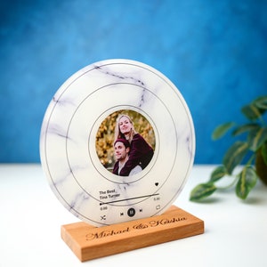 Personalized Song Record - Birthday Gift for Girlfriend - Anniversary Gift for Him - Couples Photo Gift - Boyfriend Gift - Couples Christmas
