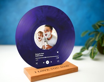 Fathers Day Gift from Daughter - Personalized Dad Gift - Custom Vinyl Record - Gift for Dad - Dad Birthday - Music Plaque - Fathers Day Gift