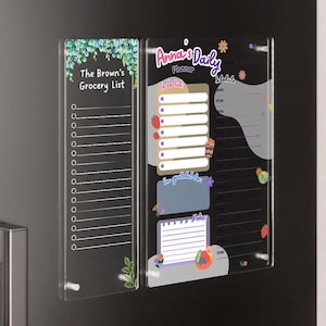 Ästhetischer Minimalistischer Planer - Acryl Planer - Kinder To Do Liste - Bearbeitbares Aufgabendiagramm - Tägliches Routinediagramm - Kinder tägliche Schulcheckliste