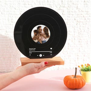 Personalized Record Display - Daddy Daughter Gift - Personalized Dad Gift - Best Gift for Dad - Fathers Day Gift from Kids - Dad Photo Gifts