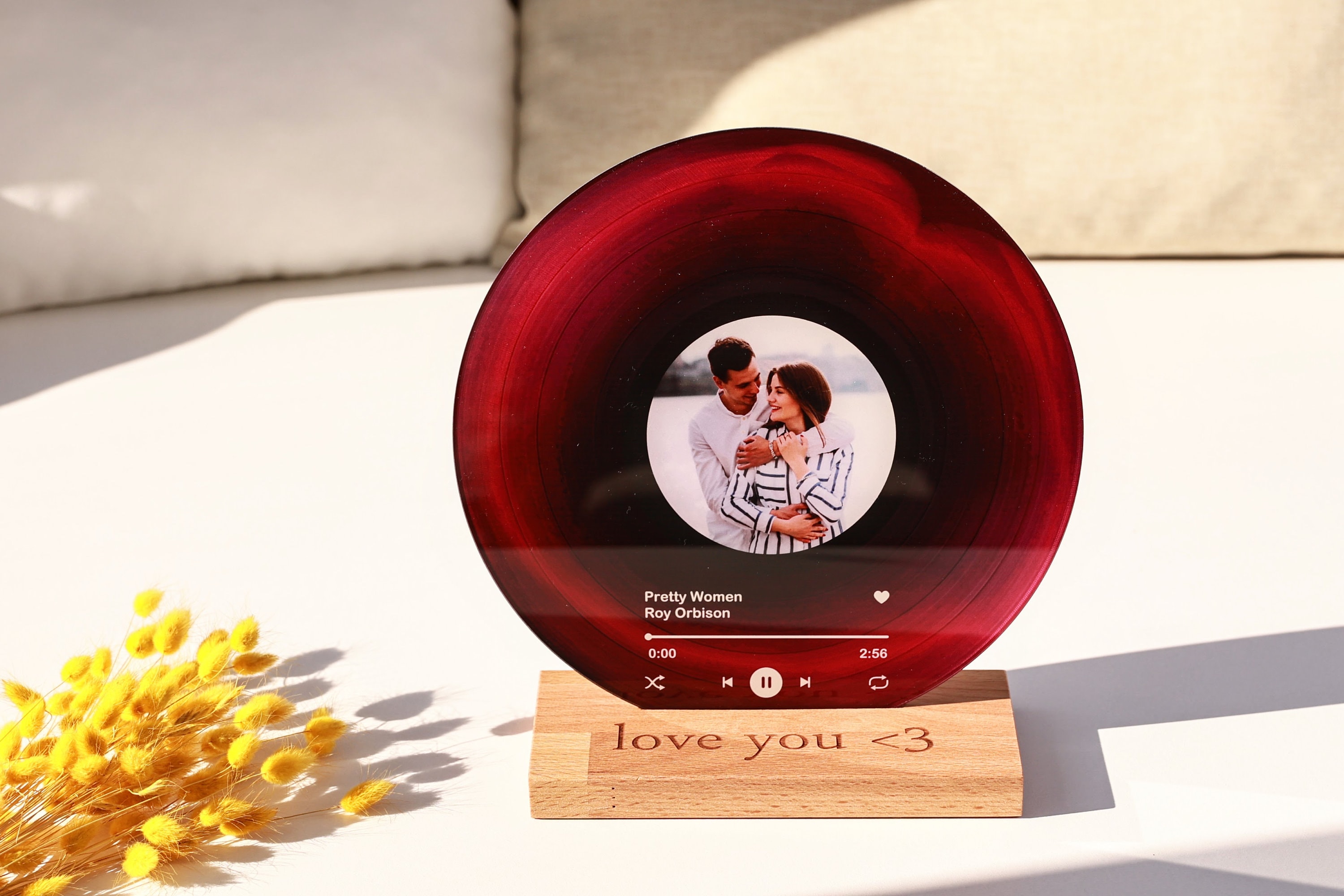 Personalized Vinyl Record with Photo - Birthday Gift for Her Him - Valentines Day Gift - Acrylic Song Plaque - Anniversary Gift for Friends