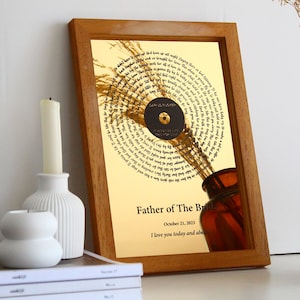 Custom Foil Metallic Song Lyrics Art - Father of the Bride Gift - Frame for Dad - Father Daughter Dance - Wedding Song Lyrics - Fathers Day