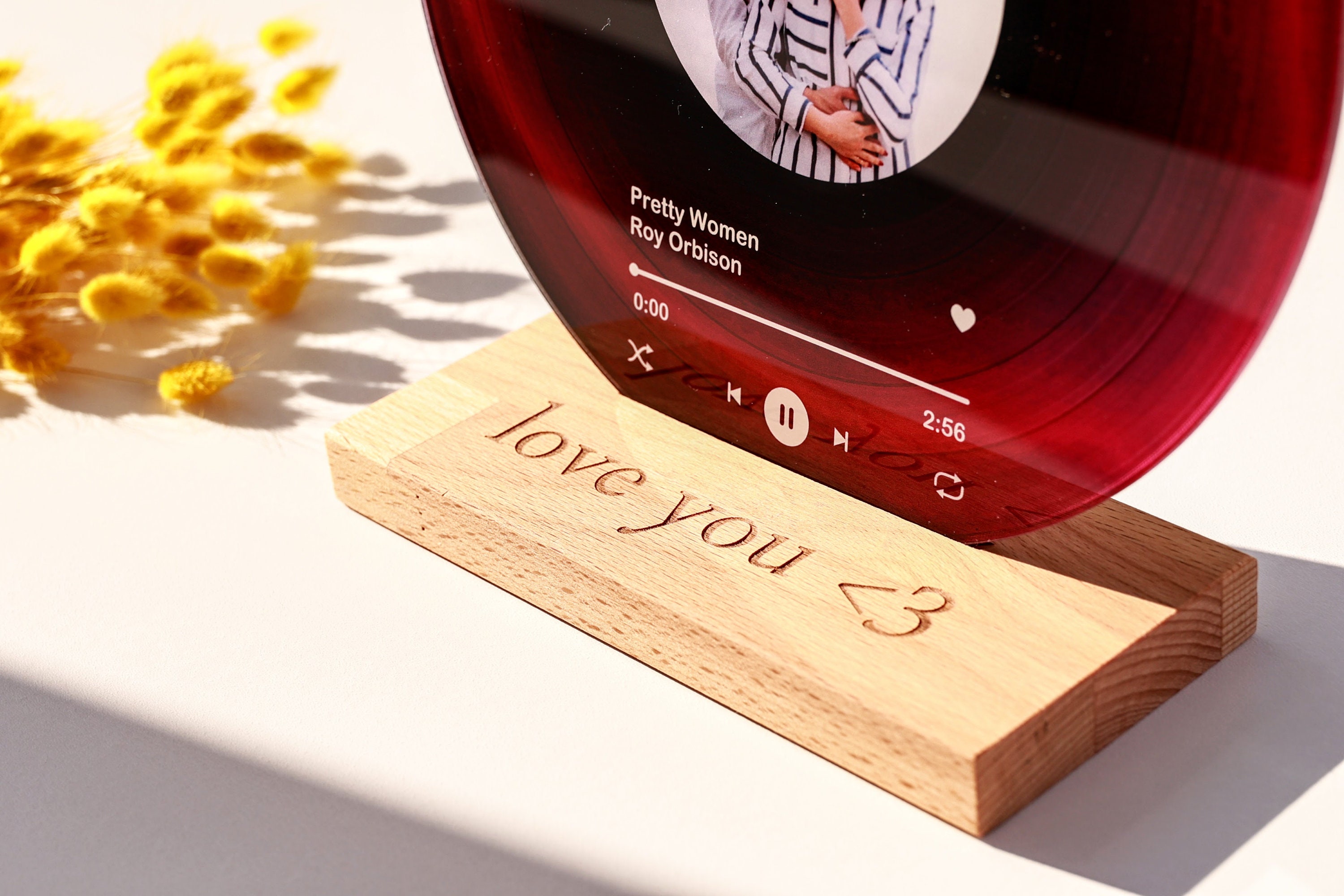 Personalized Vinyl Record with Photo - Birthday Gift for Her Him - Valentines Day Gift - Acrylic Song Plaque - Anniversary Gift for Friends