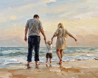 Individuelles Ölgemälde nach Foto, Auftragsporträt in Öl, Familienporträt in Öl, Porträt zum Hochzeitstag