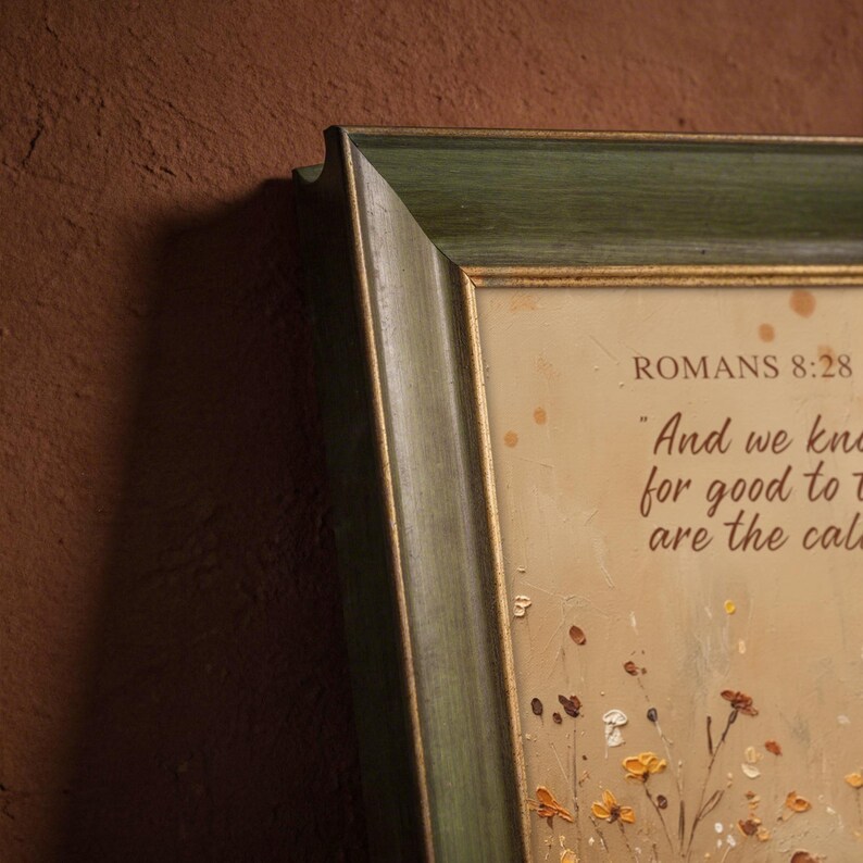 Wildflower Field Bible Verse Wall Art, Christian Framed Scripture Print ...